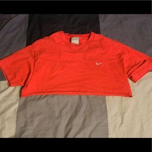 Cropped Red Nike Tee